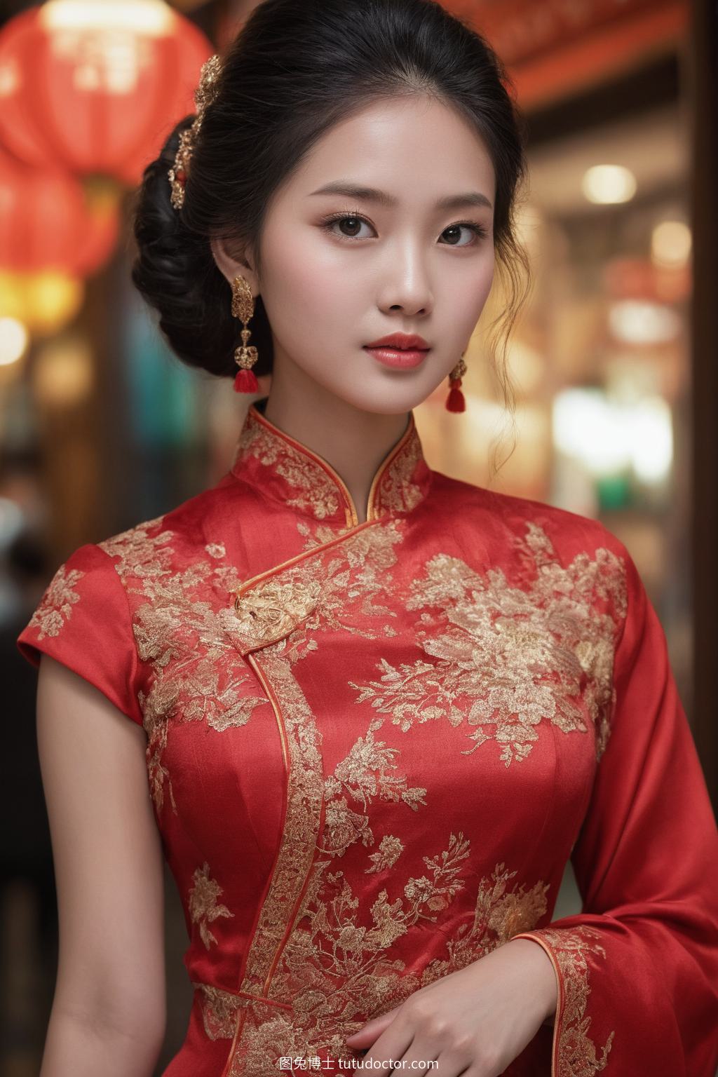 古风韵味：繁华都市中的古典美人