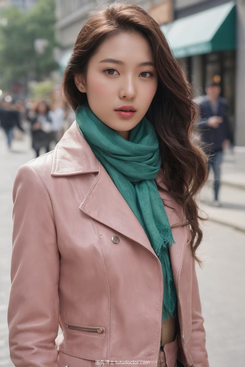 花样美女：时尚女子穿梭都市