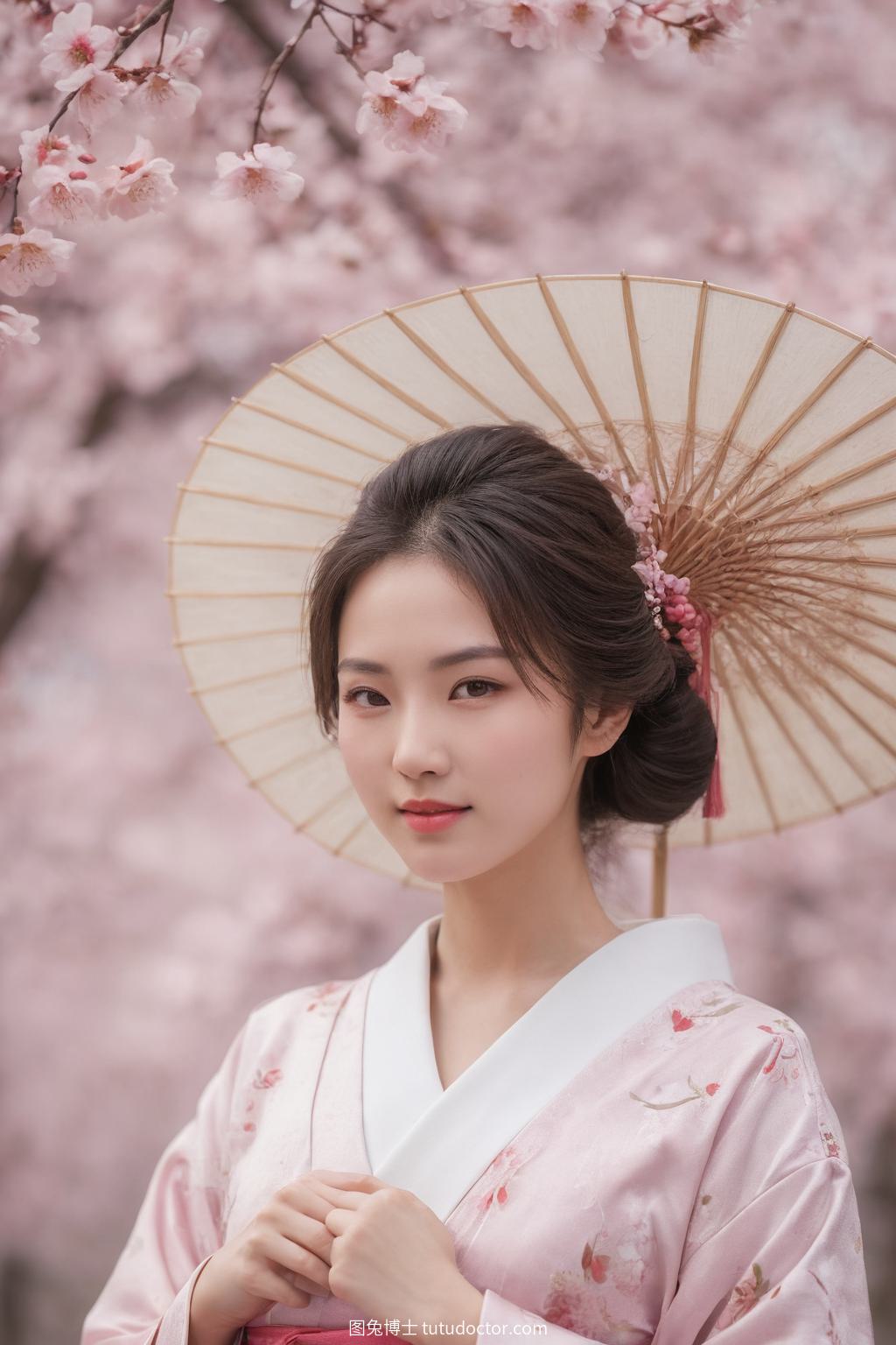 异域美女：艺妓樱花节舞动魅力