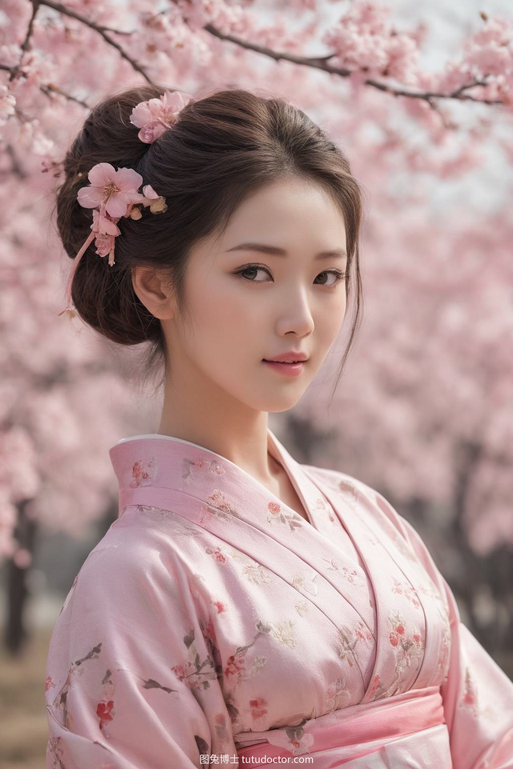 异域美女：艺妓樱花节舞动魅力