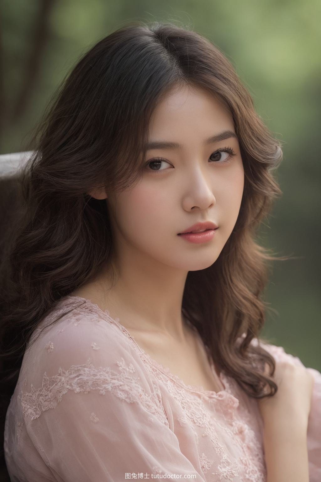 清纯美女：月色下的微妙魅力