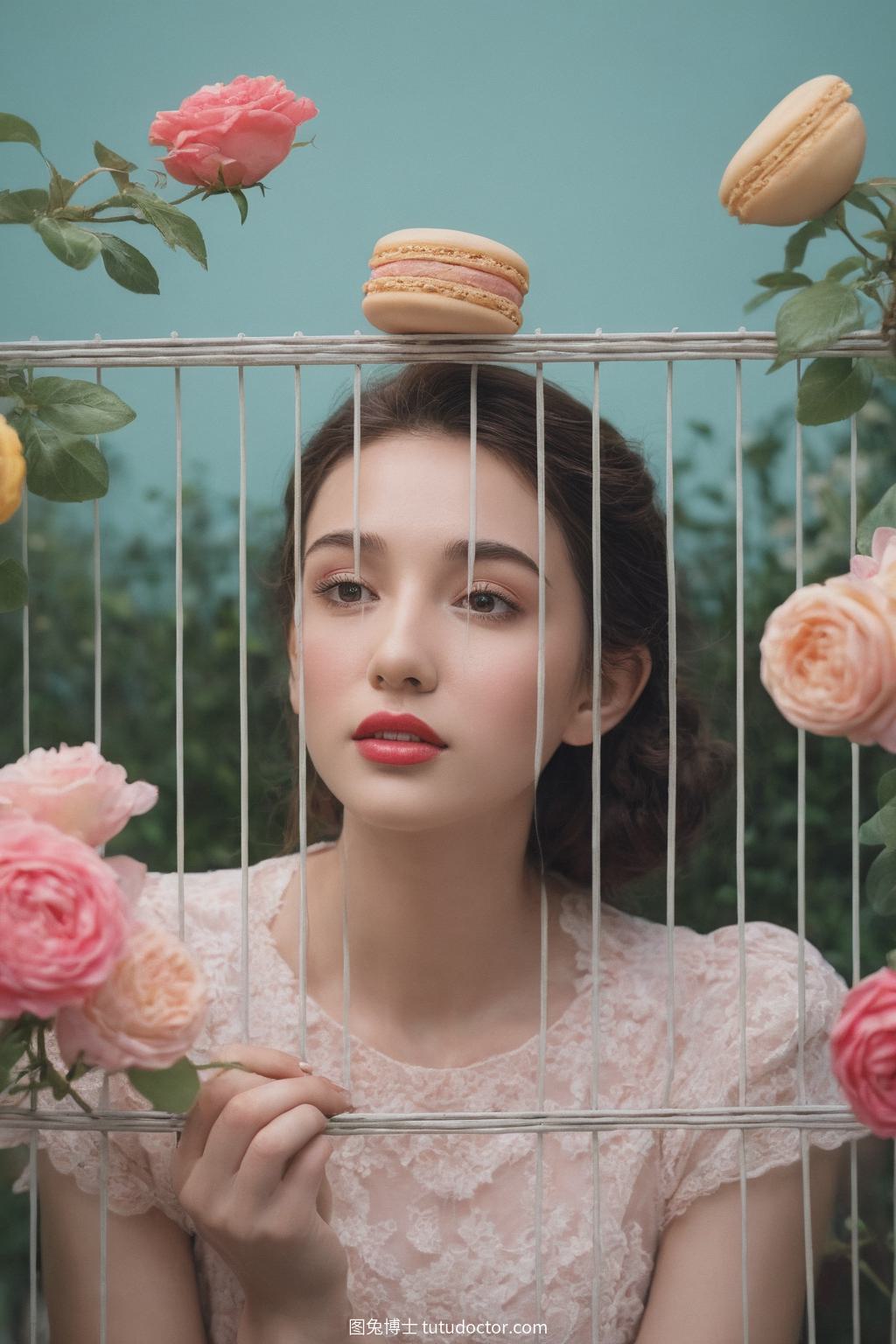 烘焙时光：花园繁花似锦，色彩与马卡龙相映成趣