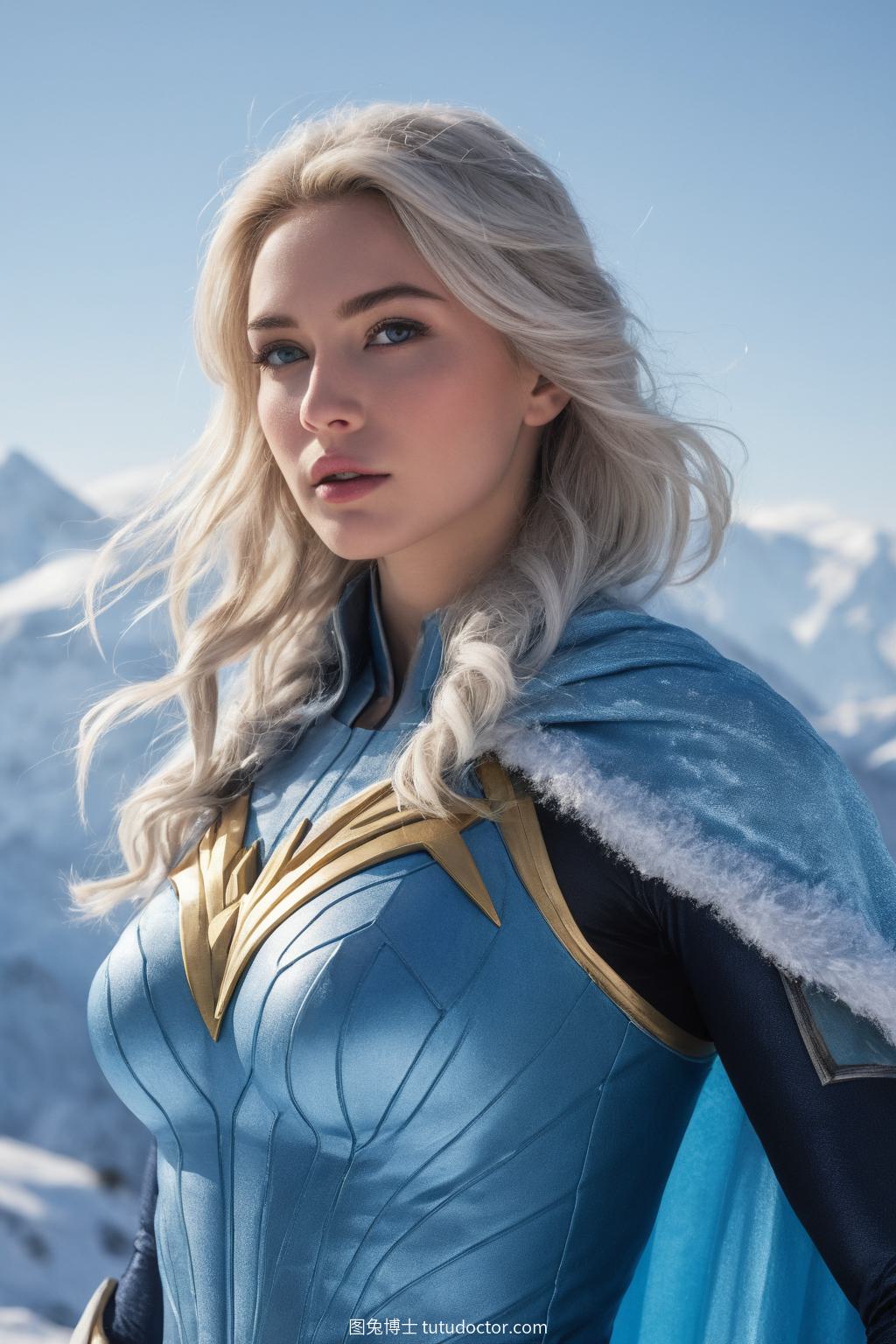 COSPLAY：雪山上的冬季超级英雄cosplay
