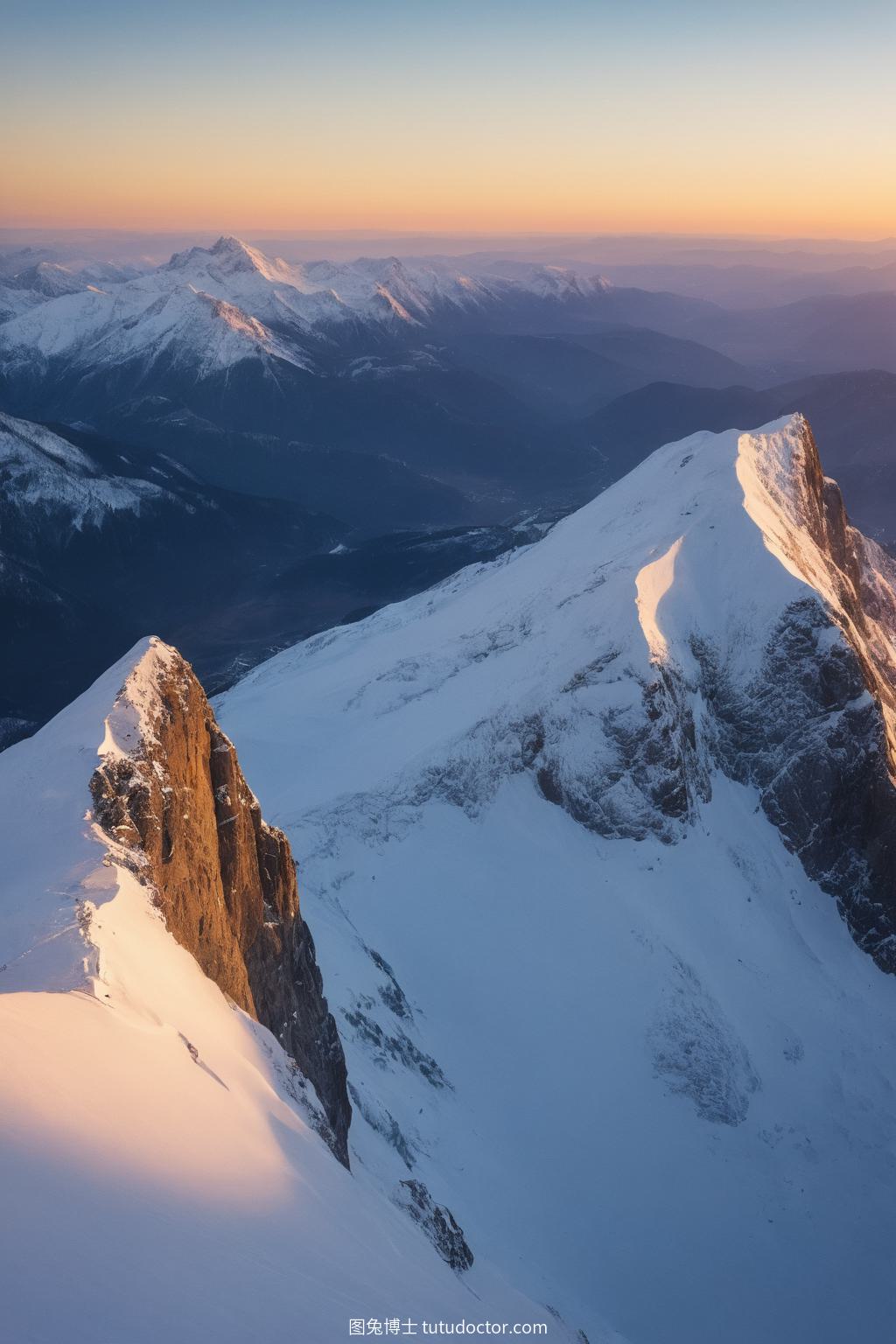 数码新界：无人机拍摄雪山全景