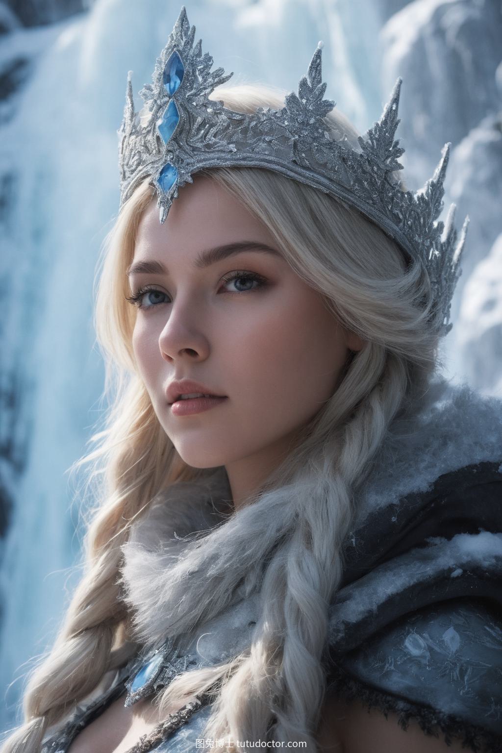 COSPLAY：冰雪王国，Cosplayer在雪山与冰瀑前演绎冬日奇境