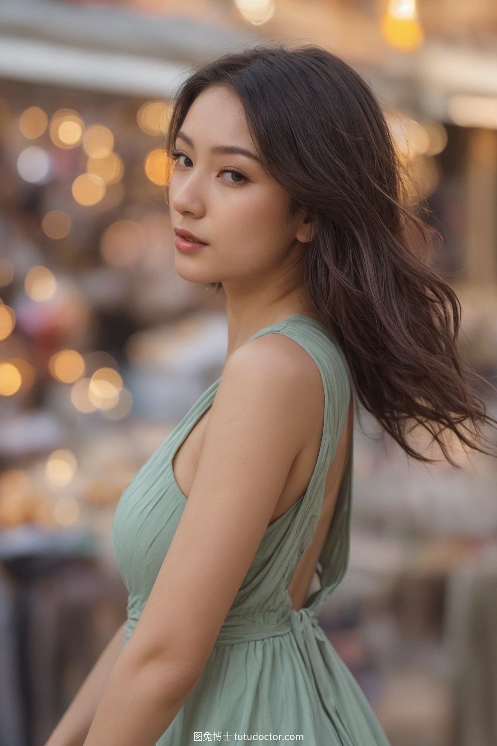 异域美女：马拉喀什市场上的美丽女子